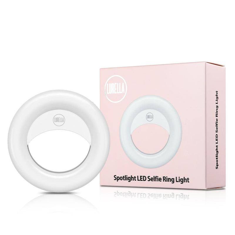 Lurella Cosmetics  Portable Spotlight LED Selfie Ring Light w  Clip For Phone Selfies