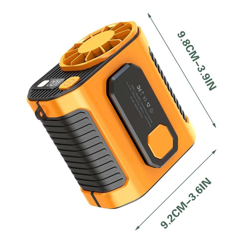 Portable 10000mAh Power Bank for summer Gift, 1 Count 3 in 1 Outdoor Fan with Torch, 10 Wind Speeds Cooling Fan with LED Light, Rechargeable Camping Fan, Suitable for Outdoor Work, Farm, Hiking, Camping, Gardening and Travel