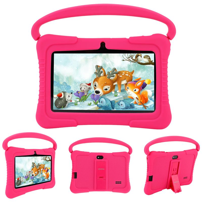 Veidoo Kids Tablet, 7-inch Android Tablet for Kids 32GB Storage, Toddler Tablet with Shockproof Case, Parent Control, Bluetooth, WiFi, Learning