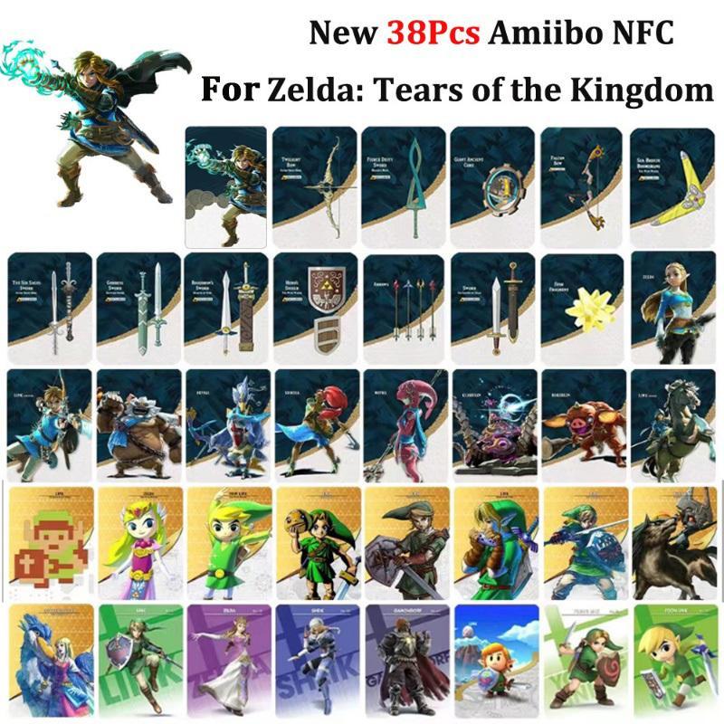 Game Collection Cards, Cards for Tears Of The Kingdom and Breath Of The Wild Collection, NFC Linkage Card Compatible with Amiibo for Nintendo Switch & Switch Oled   Lite