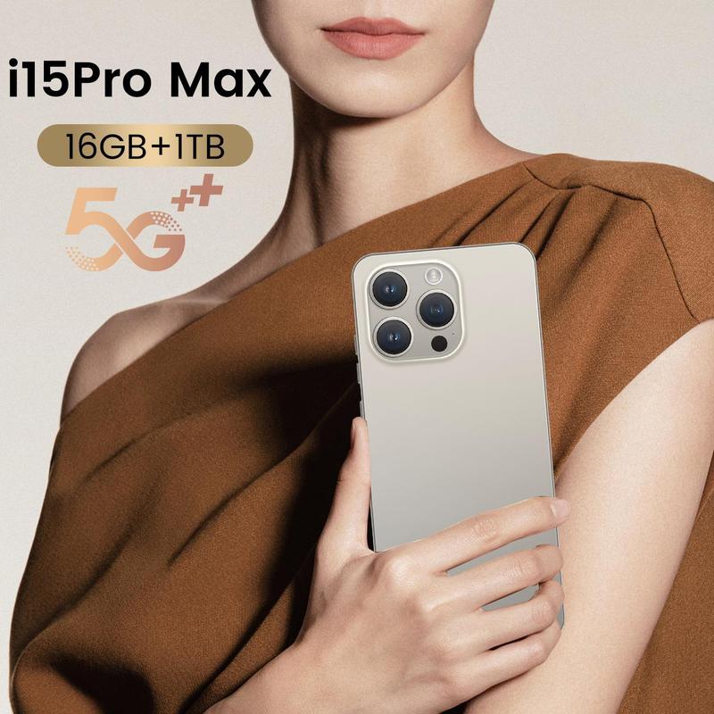 Hot style(New store limited time promotion!) i15 Pro Max Super Phone 6.7 HD Screen Smartphone Original 16GB+1T 5G Dual Card Celulares Android Unlock 108MP 7800mAh Large Battery as a Gift Perfect!