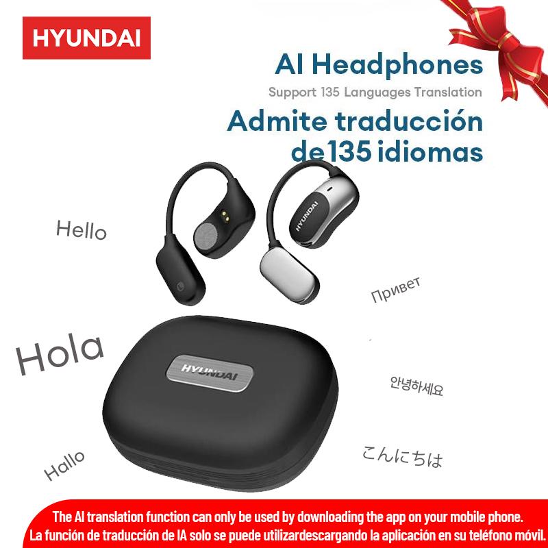 HYUNDAI FIT2 OWS Translation Wireless Bluetooth Earphones Support 135 Languages Real Time Bluetooth Translation Support Playing Music Phone Calls Headphones