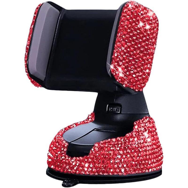 Glitter Rhinestone Decorative Car Phone Holder, 360 Degree Free Rotatable Car Phone Rack, Car Air Outlet Phone Stand