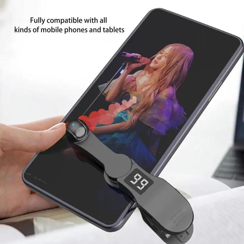 Auto Clicker Tapper for SmartPhone Video Live Streaming (Black) - 180 Degree Rotation - Device