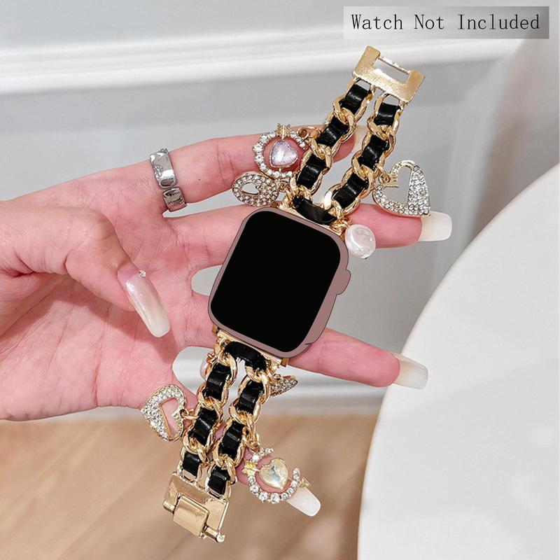 Fashion Rhinestone Decorated Watch Band, Fashionable Watch Band for iWatch Series 38mm 40mm 41mm 42mm 44mm 49mm, Watch Band for Women