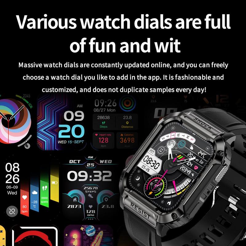 Multifunctional Smart Watch, Digital Watch with Heart Rate Monitoring and Sleep Tracking Functions, Sports Smartwatch for Android & iPhone Smartphones