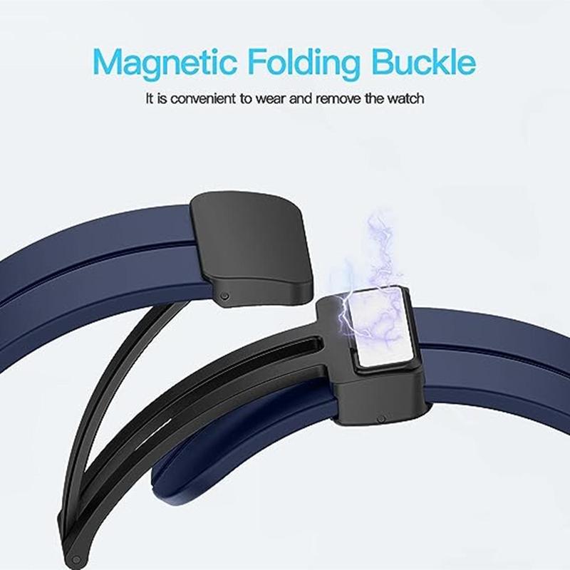 Magnetic Buckle Design Band For Apple Watch, Smart Watch Strap Band 41mm 42mm 44mm 45mm Series for Apple Watch Band