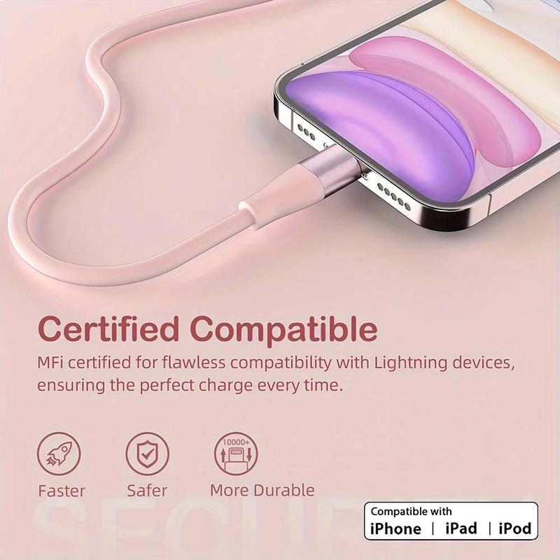 20W 6FT Fast Charging Cable for iPhone, [Apple MFi Certified] USB-C to Lightning Fast Charging Data Cable Compatible with iPhone Apple 14 13 12 Pro Max 12Mini 11 Pro XS Max XR X 8 7 6Plus iPad & More, Car Charger, Phone Accessories