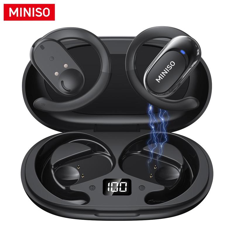 MINISO X32 OpenBuds Lightweight True Open Ear Wireless Earbuds with Multi-Angle Adjustment Bluetooth 5.4 Headphones with Dual-Axis Design for Long-Lasting Comfort Crystal-Clear Calls for Driving