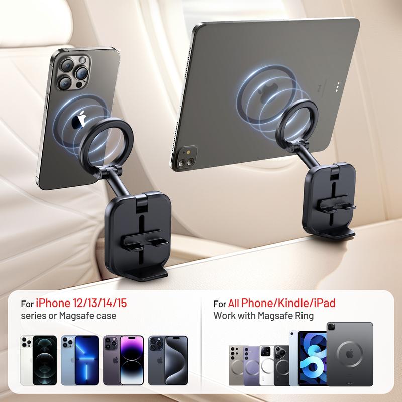 Phone Holder Stand For MagSafe Accessories, Travel Essentials 360° rotation Universal Flight Must Haves Travel  Foldable Phone Holder for Car Mount