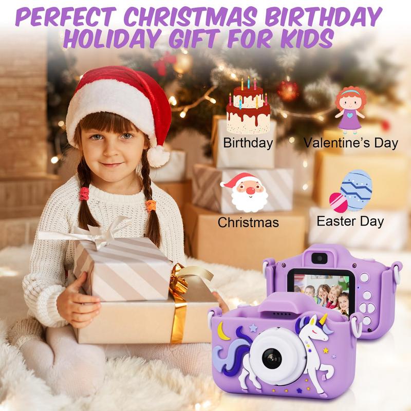 Unicorn Design Camera Toy, 1 Count HD Selfie Camera for Kids, Fun & Educational Selfie Toy for Children, Perfect Gift for Birthday, Christmas Gift