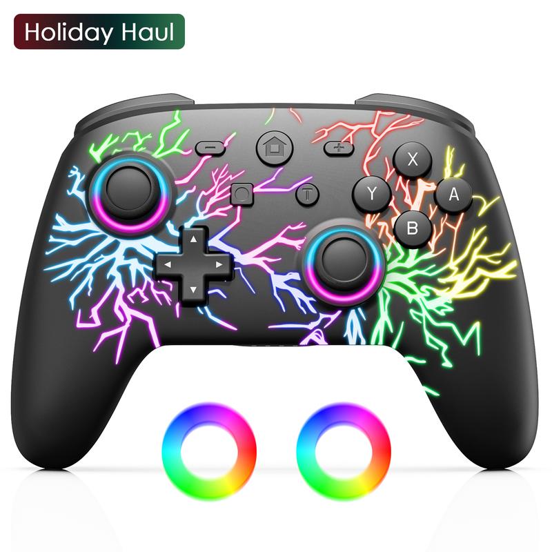 Wireless Controller for SWITCH Console,Gengar ,Royal, Lighting, Fire design with Dual Vibration Game Joystick Remote,Smartphone