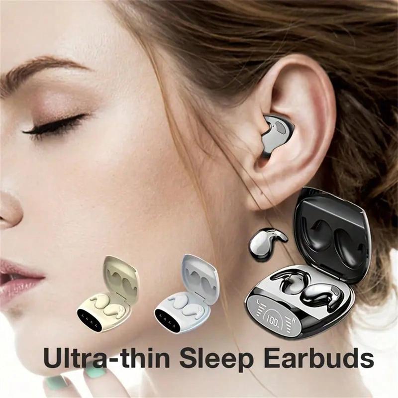 Invisible Sleep Headphones, Sleep Earbuds for Side Sleepers, TWS Wireless Earphone, Comfortable Wear Smallest Tiny Headphones Hidden Headphones, Noise Blocking Sleep Ear Buds,Bluetooth 5.3 Wireless Earbuds, In-Ear Ear Buds for Sleeping,Driving,Cycling