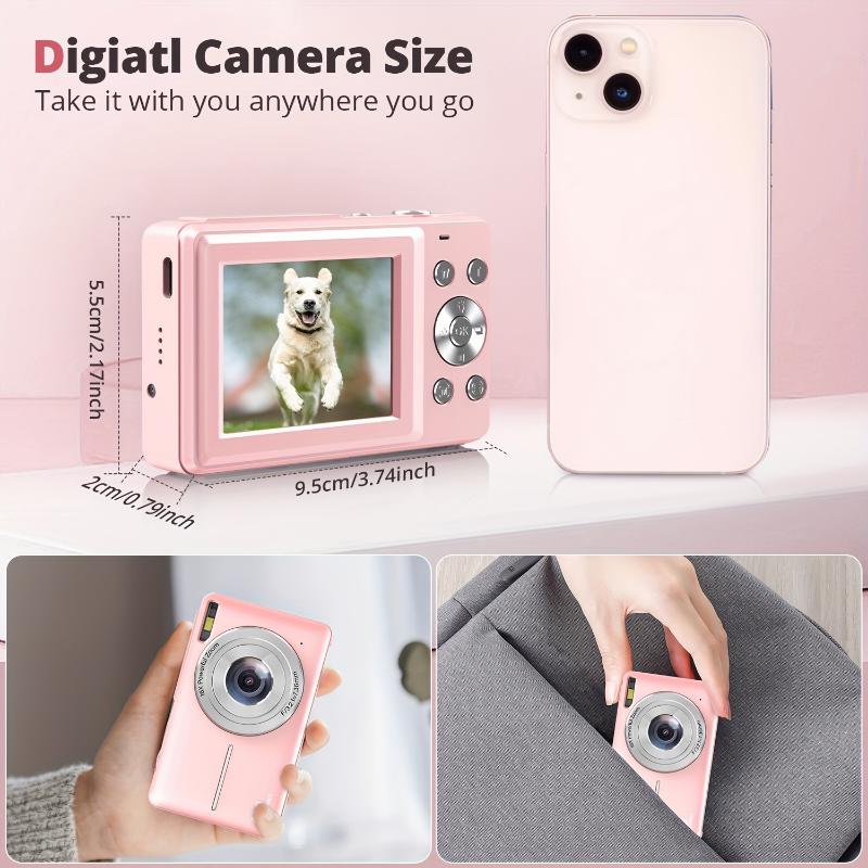 DC403 44MP 1080P HD Digital Camera - 16X Digital Zoom, 2.4'' LCD, Rechargeable, 32G TF Card, Vlogging, Photography, Webcam, Thanksgiving and New Year Gift for Teenagers and Beginners