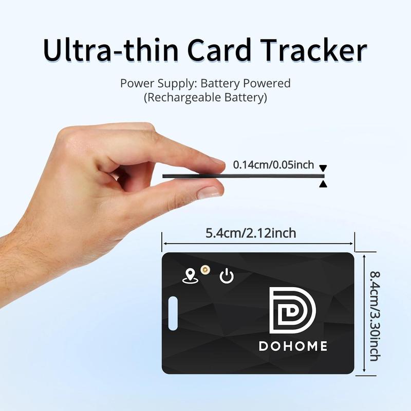 DOHOME GPS Tracker, Waterproof Smart Track Card, Ultra-thin Magnetic Charging Card, Compatible with Apple Find My, Smart & Wearable Devices