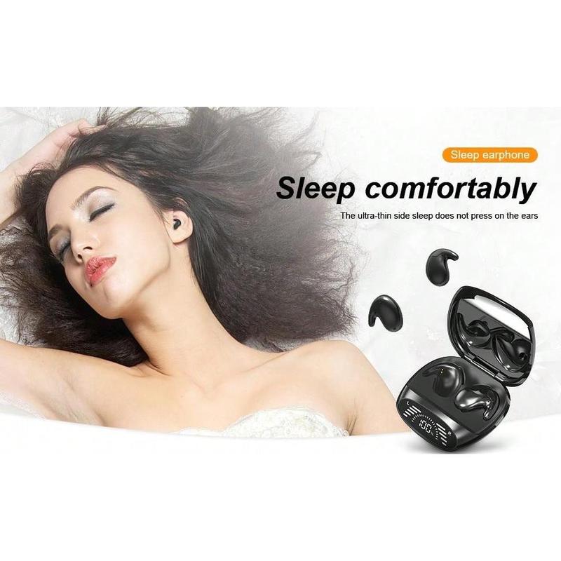 Invisible Sleep Headphones, Sleep Earbuds for Side Sleepers, TWS Wireless Earphone, Comfortable Wear Smallest Tiny Headphones Hidden Headphones, Noise Blocking Sleep Ear Buds,Bluetooth 5.3 Wireless Earbuds, In-Ear Ear Buds for Sleeping,Driving,Cycling