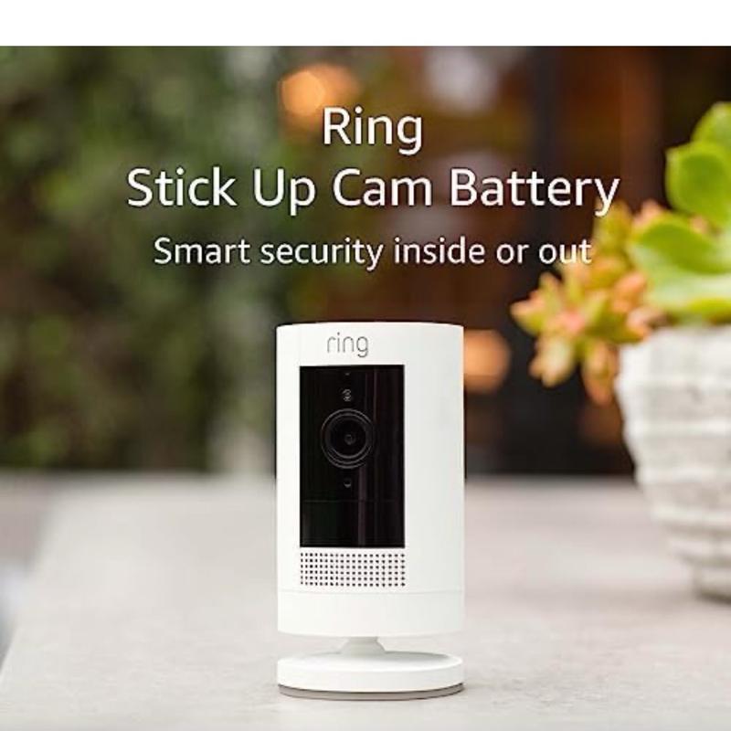 Ring Stick Up Indoor Outdoor Wire Free 1080p Security Camera - Enhance Home & Business Protection - Monitor Protective