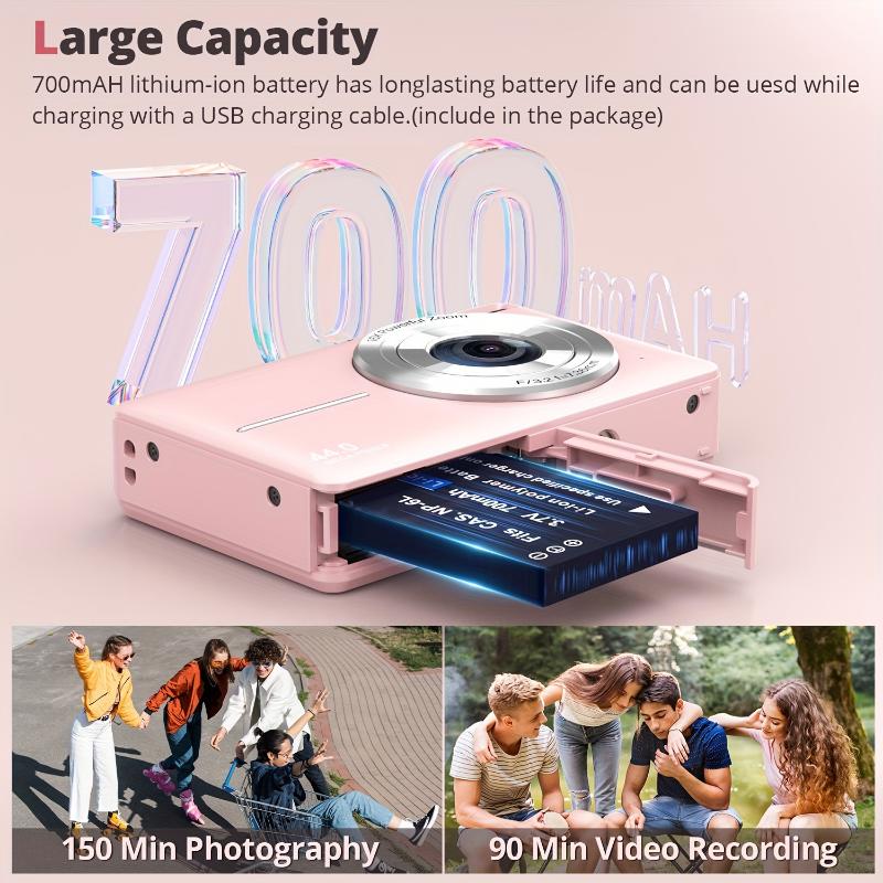 DC403 44MP 1080P HD Digital Camera - 16X Digital Zoom, 2.4'' LCD, Rechargeable, 32G TF Card, Vlogging, Photography, Webcam, Thanksgiving and New Year Gift for Teenagers and Beginners