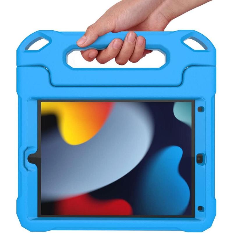 Suplik Kids Case for iPad 9th 8th 7th generation (10.2 inch, 2021 2020 2019), iPad 10.2 case with screen protector, durable shockproof protective handle stand case for Apple iPad Gen 9 8 7, Blue