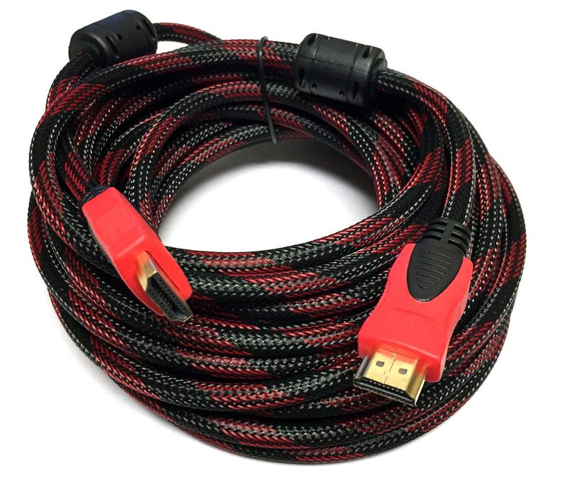 Premium HDMI Male To Male Cable Cord V1.4 Bluray 3D TV DVD PS4 PS5 HDTV Xbox LCD LED 1080P 15FT Red