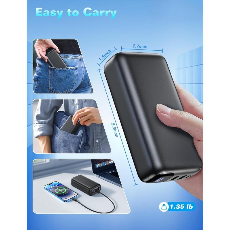 Portable Charger 50000mAh Power Bank - 22.5W Fast Charging External Battery Pack, LED Display USB-C Portable Cell Phone Charger for iPhone 15 14 13 Pro, Android, Samsung Galaxy, Etc