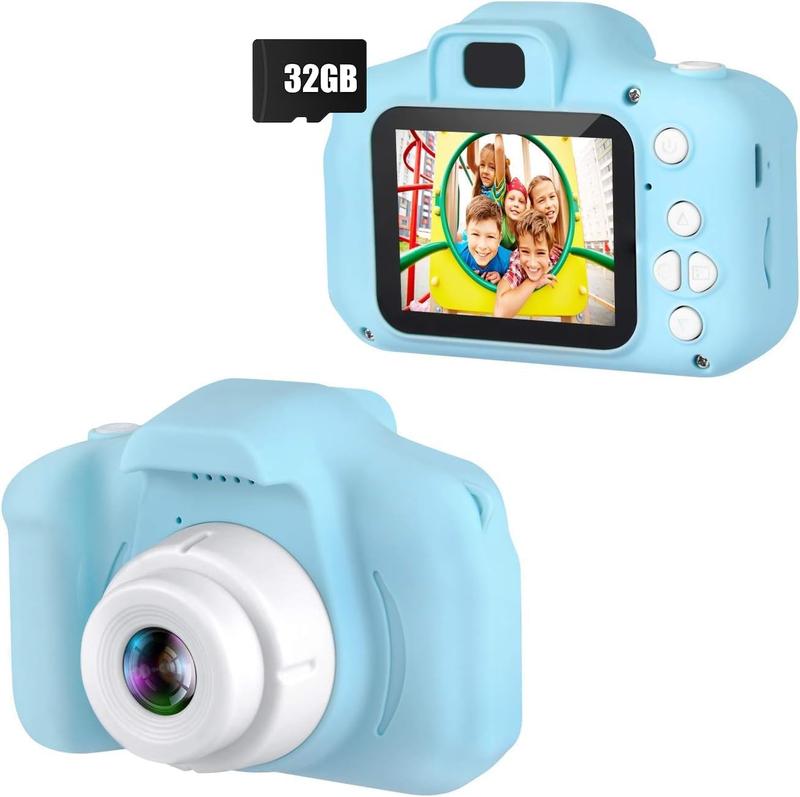 1080p Digital Camera for  with 2.0 Color Display Screen & Micro-SD Card Slot for Children - 32GB SD Card Included (Blue)