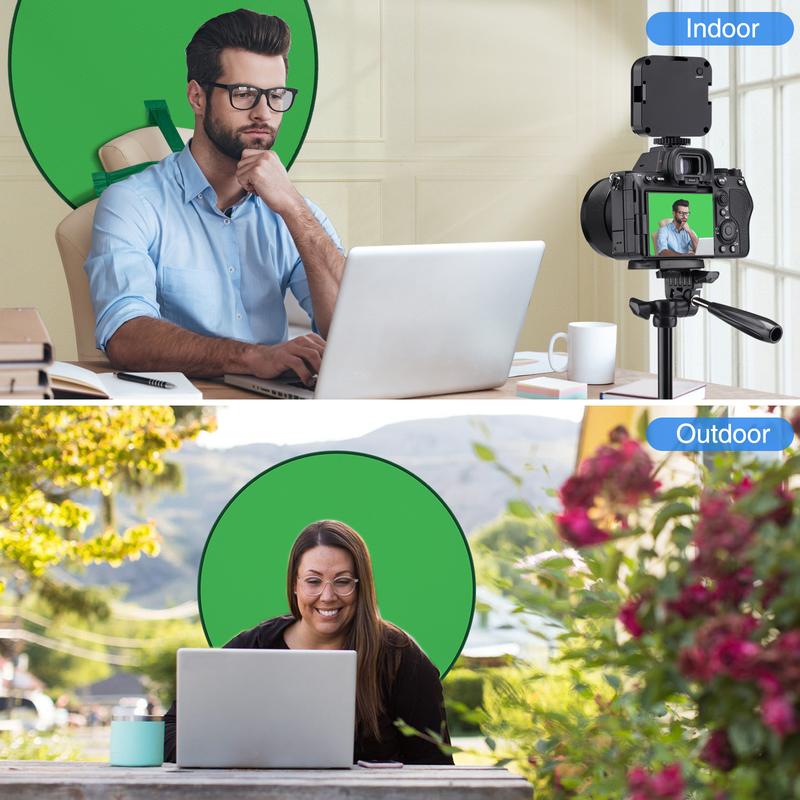 CAMOLA 75cm 110cm 142cm Collapsible Green Background, Photography Portable Webcam Background, Single-Side Chromakey Green Screen for Chair, for Video Chats, Zoom, Skype, Video, Photo