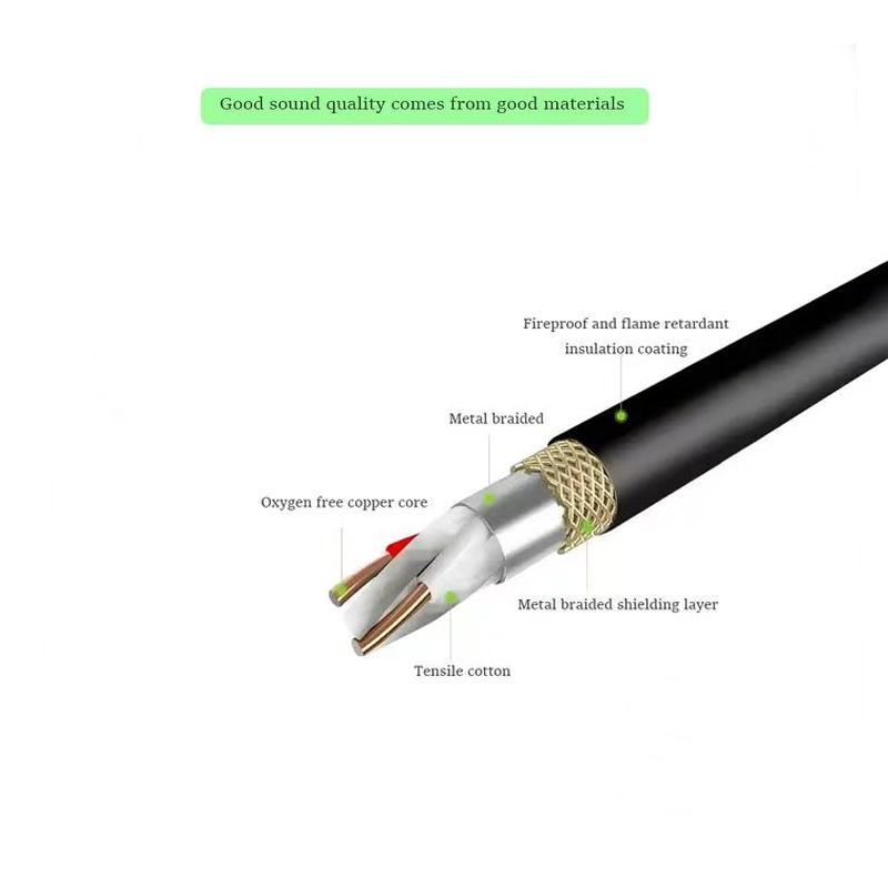 Premium Stereo Audio Cable, Male to Male Stereo Audio Cable, Stereo Audio Adapter, Audio & Video Accessories Compatible with Any Devices with 6.35mm Audio Port