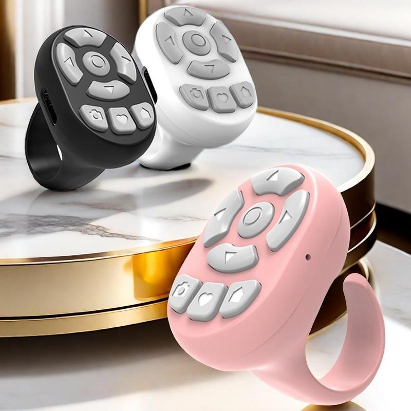 Wireless Remote Control Ring, Multifunctional Selfie Accessories, Smart Phone Camera Remote Control Ring, Compatible with Most Devices