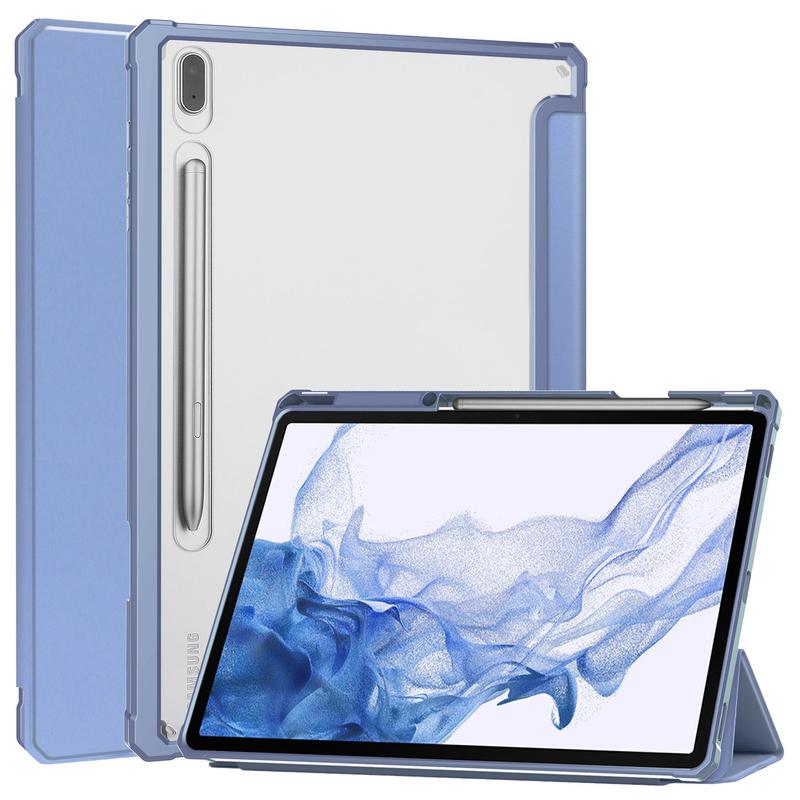 3-Fold Acrylic Tablet Case, Transparent Anti-bending Tablet Cover with Pen Slot, 1 Count Tablet Protector for Samsung Galaxy Tab S7 S8