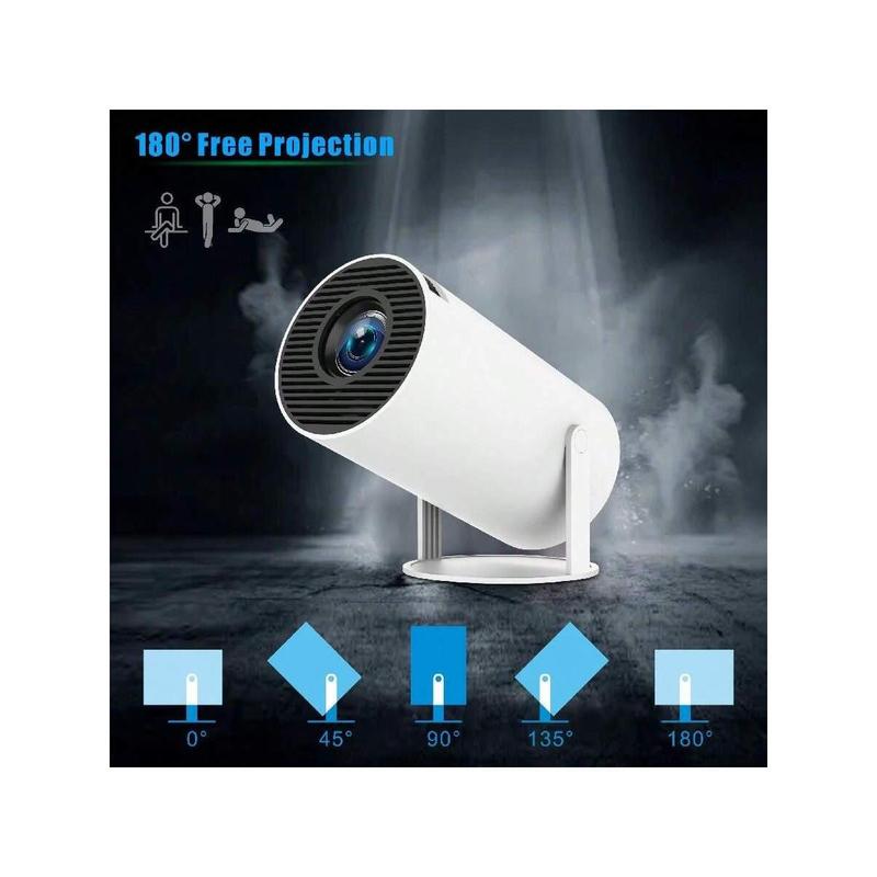 New Projector HY300 Pro Wifi 6 BT5.0 With Android 11.0 OS Automatically Keystone Corrects 180 Degree 130 Inch Display For Mobile  PC Lap PS5  Stick 4K Home Theater Projector Compatible