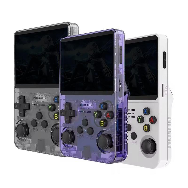 Retro Mini R36S Portable Handheld GameConsole,15000+Games,Newest Updated OS OpenSource R36S with 3.5-Inch IPS Screen LinuxSystem, Portable Gaming and Entertainment Device,64GB TFCard (64GB)