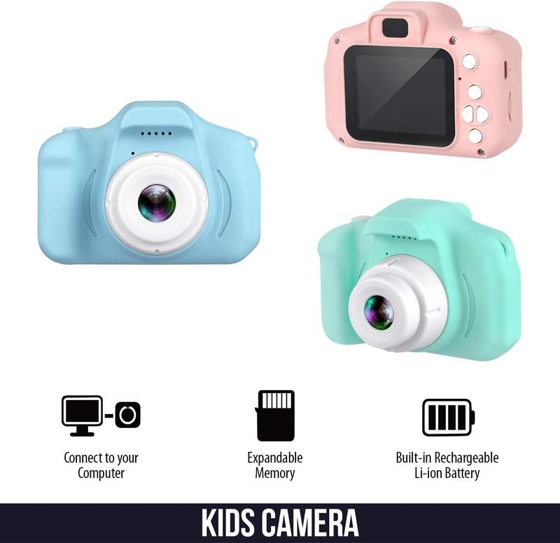 1080p Digital Camera for  with 2.0 Color Display Screen & Micro-SD Card Slot for Children - 32GB SD Card Included (Blue)