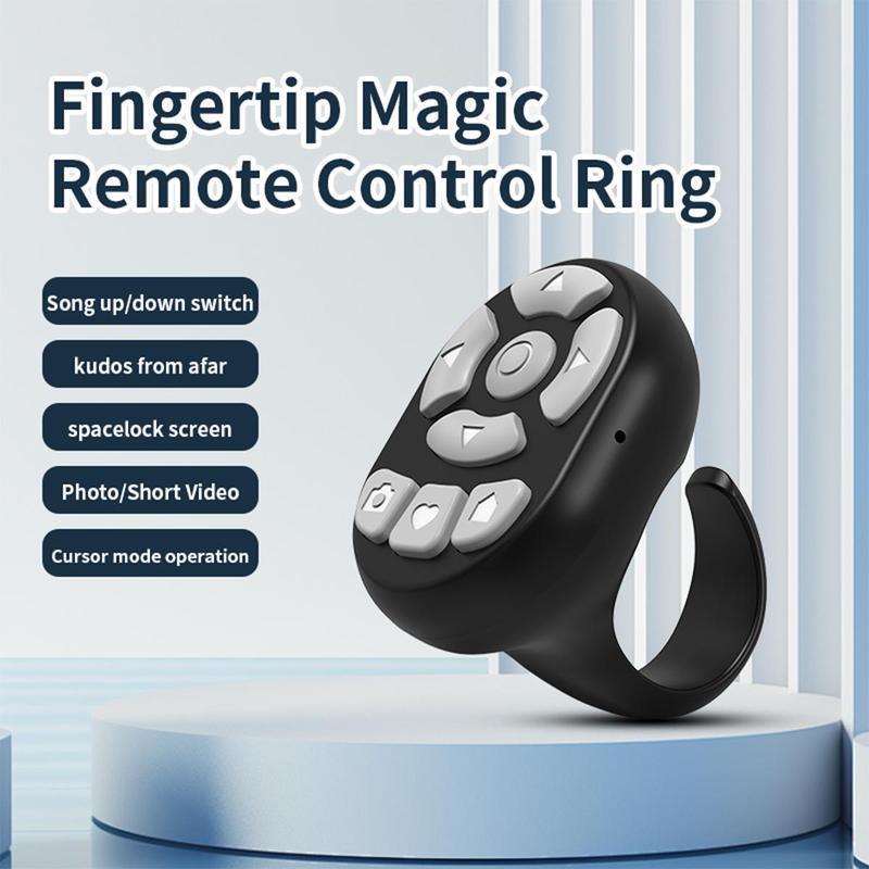 Wireless Remote Control Ring, Multifunctional Selfie Accessories, Smart Phone Camera Remote Control Ring, Compatible with Most Devices