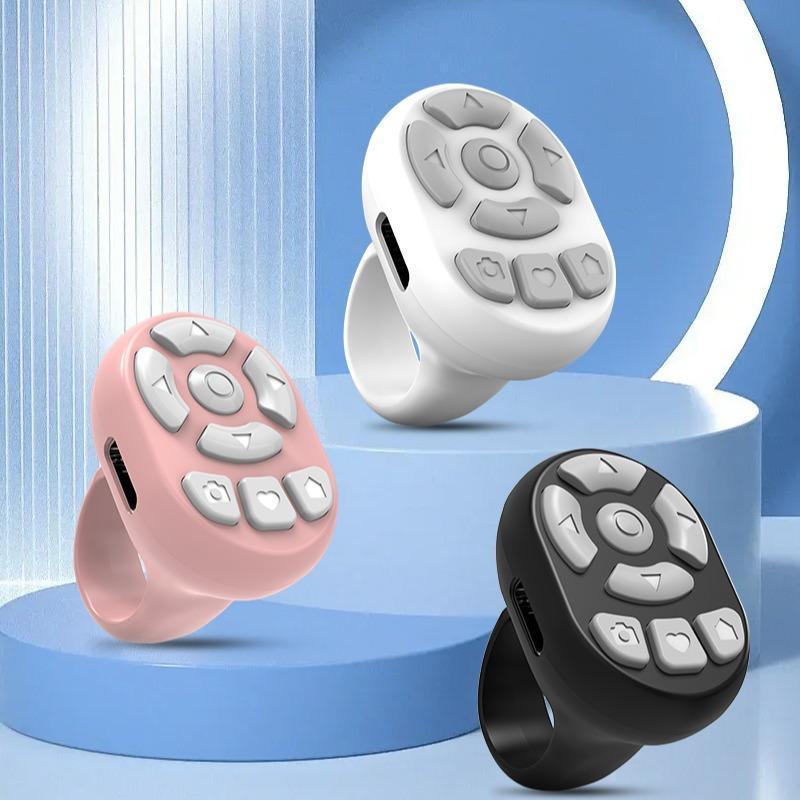 Wireless Remote Control Ring, Multifunctional Selfie Accessories, Smart Phone Camera Remote Control Ring, Compatible with Most Devices