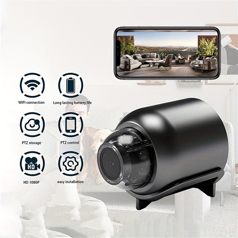 1 Mini wi-fi camera, 720 HD camera,camara de seguridad  smart home security camera, mini surveillance camera, wireless camera, video surveillance, indoor  outdoor portable 2.4 G surveillance camera, no TF  SD card, black