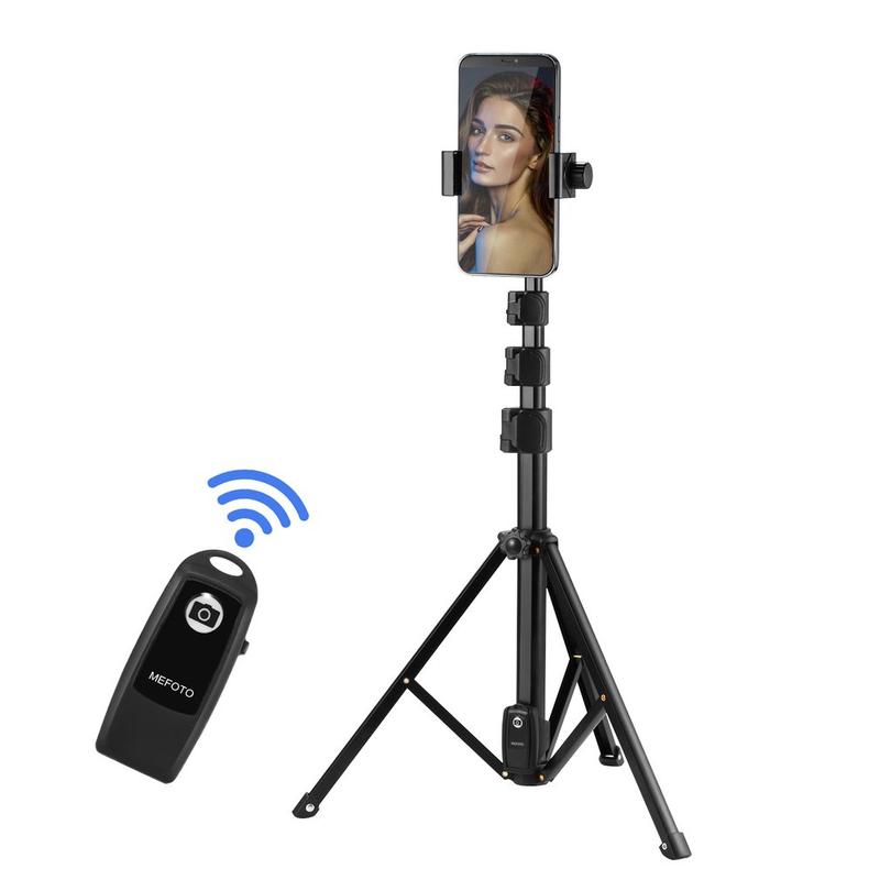 136CM Bracket Photography Adjustable Photo Studio Stand Portable Mount Aluminum Tripod Brackets Cellphone Holder Selfie Smartphone