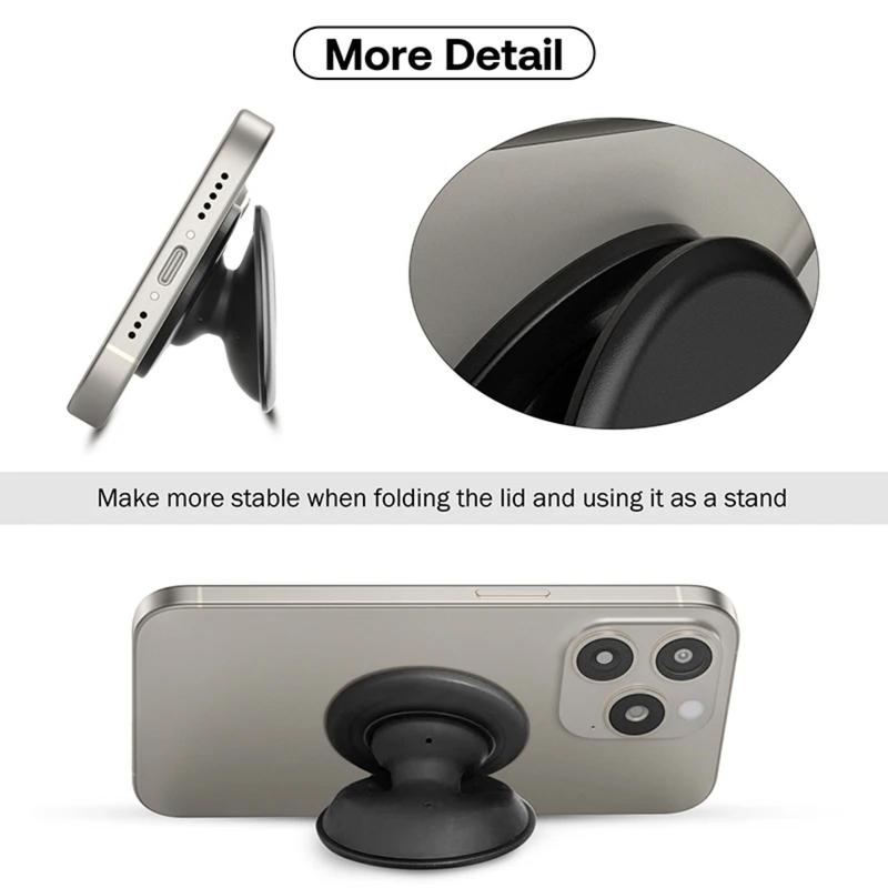 Solid Color Design Soft Silicone Mobile Phone Grip Holder, Collapsible & Expandable Phone Grip Stand, Phone Accessories for Smartphones