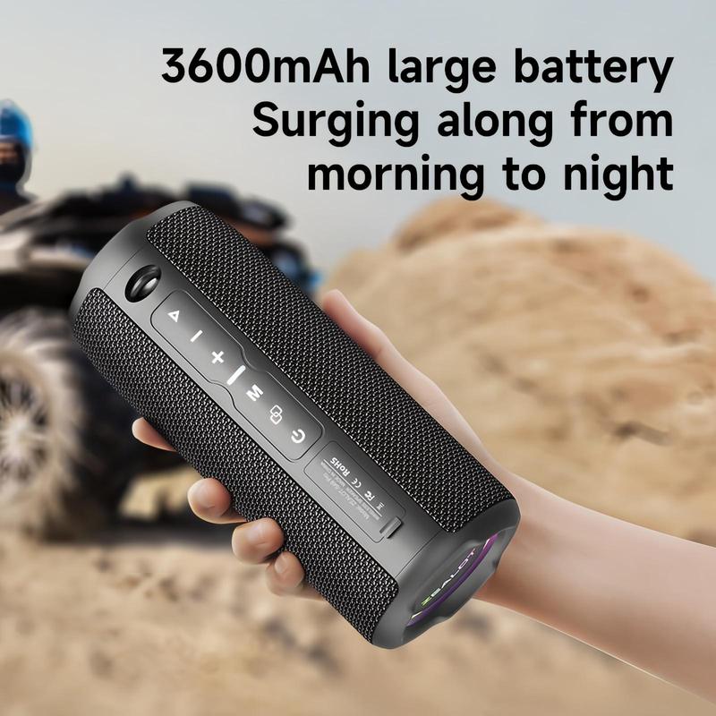 ZEALOT S49Pro Wireless Portable Speaker, 20W High Power Long Endurance Waterproof Speaker with RGB Light Effect, Bluetooth-compatible Speaker for Indoor, Outdoor, Hiking, Camping