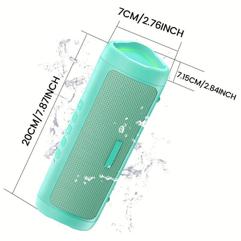 Portable Wireless Speaker for Summer, Waterproof HD Audio Speaker with Colorful LED Light, Large Capacity TWS Stereo Sound Speaker, Outdoor Small Speaker Suitable for Home, Party, Outdoor, Beach, Speakers for Birthday Gift