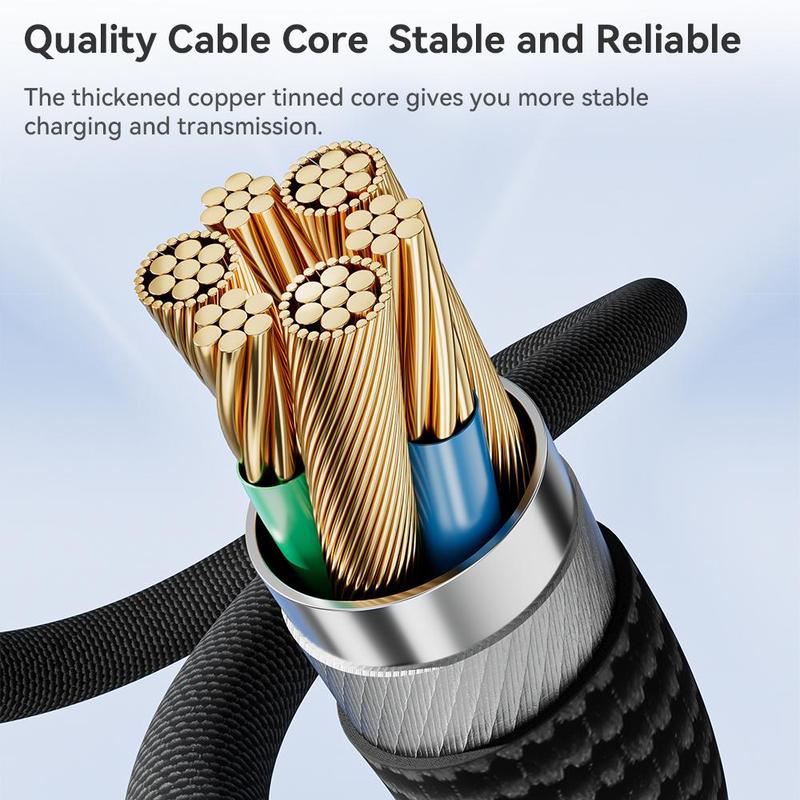 Toocki 100W Fast Charging Data Cable, 1 Count Smart Digital Display Charging Cable, C-C Data Cable Compatible with Huawei Xiaomi Samsung Honor