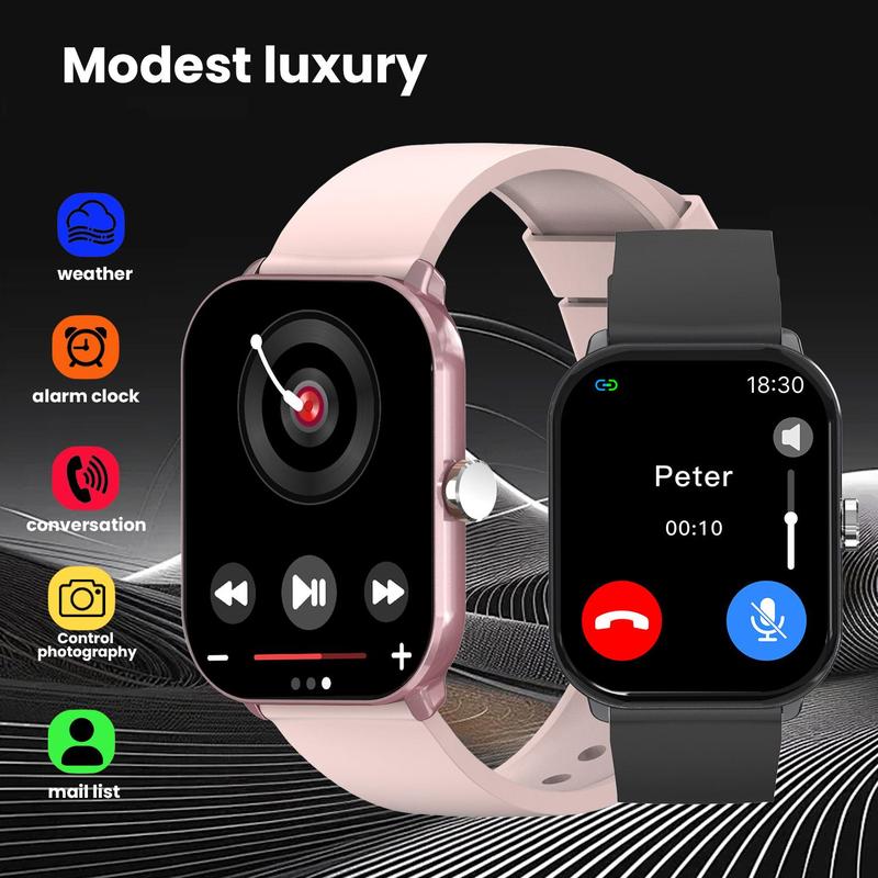 SIMSONLAB Fashion Smartwatch, 2.01 Inch HD Screen Smartwatch with Wireless Calling, Multifunctional Smart Sports Watch for Women & Men