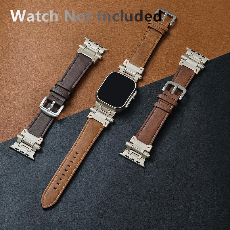 Business Artificial Leather Watch Band, Replacement Watch Band for Apple Watch Ultra 2 49mm, Wearable Accessories for iWatch Series 9 7 8 6 5 4 Se 3 45mm 44mm 42mm