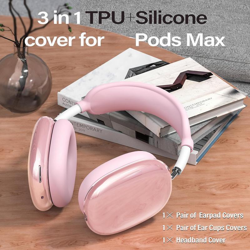  Case Cover for Pods Max Headphones, Anti-Scratch Sweat-Proof Ear Pad Covers Ear Cups Cover Headband Cover Protectorfor Pods Max