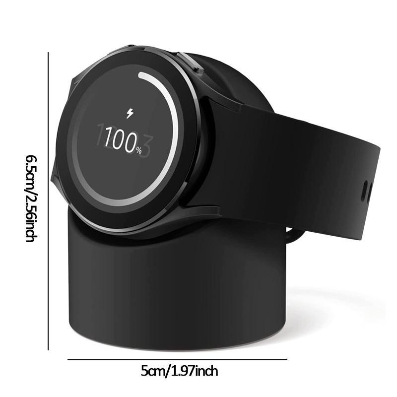 Silicone Round Charging Watch Base, Charging Holder Stand for Samsung Galaxy Watch 5 6 7, Smart Watch Charging Stand, Wearable Accessories