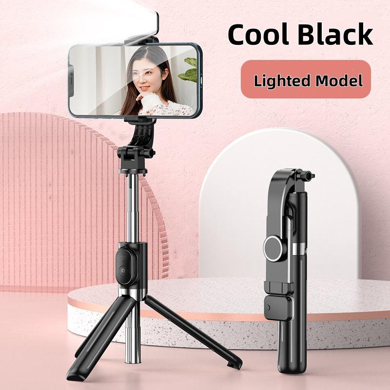 New Selfie Stick Tripod With Detachable Wireless Remote.Compact Live Extendable Portable Selfie Stick,Live Tripod Stand With Fill light,Compatible with iPhone Samsung Smartphone,Lightweight Travel Tripod for Selfies Video Recording Vlog Accessories