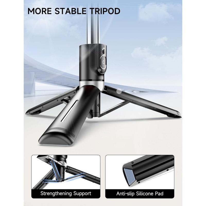 Wireless Remote Extendable Smartphone Tripod Stand 360 Rotation Compatible with iPhone  Android Samsung Smartphone Accessories Compact Selfie Stick