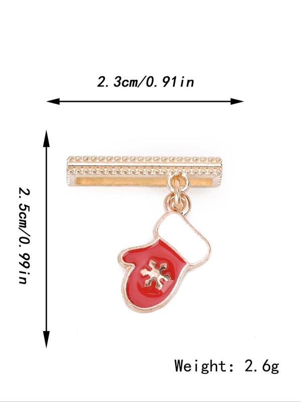 Christmas Themed Cartoon Red Gloves Charms, Fashionable Accessories for Apple Watch, Trendy Watch Accessories for Women