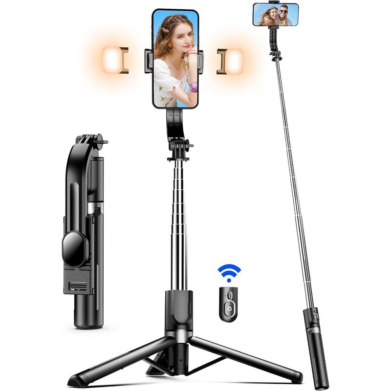 Wireless Remote Extendable Smartphone Tripod Stand 360 Rotation Compatible with iPhone  Android Samsung Smartphone Accessories Compact Selfie Stick