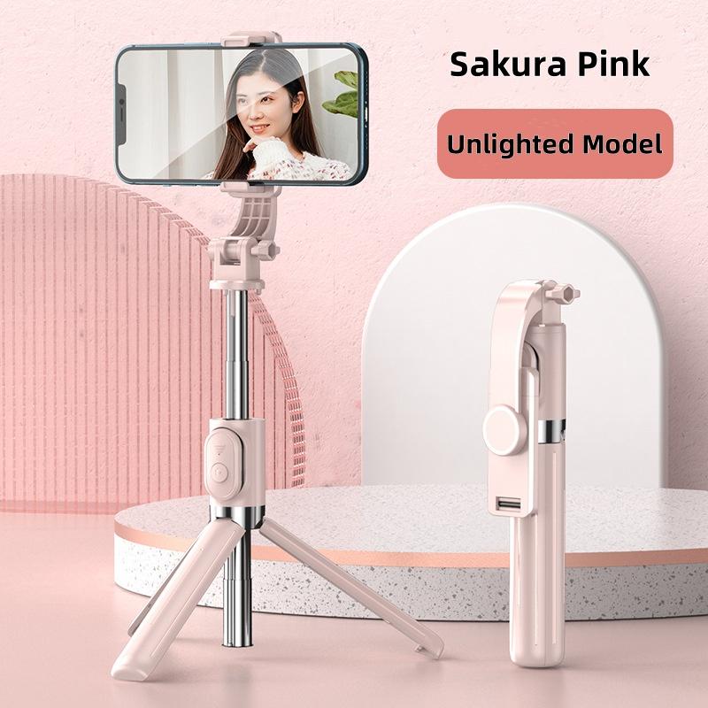 New Selfie Stick Tripod With Detachable Wireless Remote.Compact Live Extendable Portable Selfie Stick,Live Tripod Stand With Fill light,Compatible with iPhone Samsung Smartphone,Lightweight Travel Tripod for Selfies Video Recording Vlog Accessories